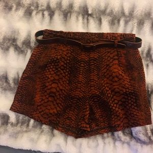 Snakeskin shorts